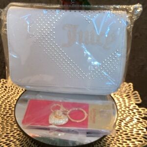 Juicy Couture White Rhinestone Bag and charm